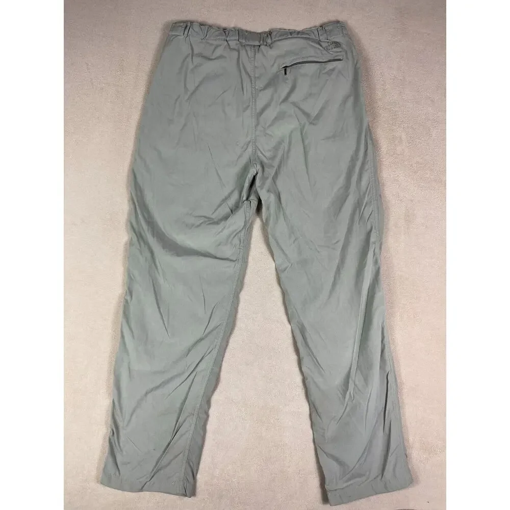The North Face Pants Mens L Green Straight Leg Relaxed Fit Light Mid Rise Zipper